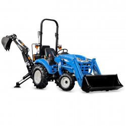 LS Tractor XJ25 MEC 4x4 - 24.4 HP + front loader LS LL2101 + excavator for tractor LW-5 4FARMER